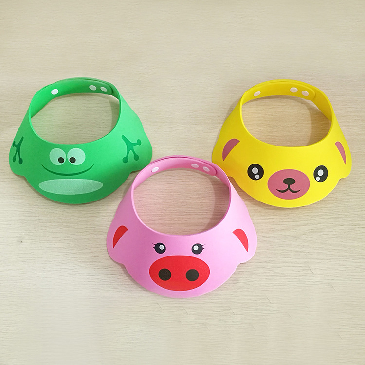 Baby Shampoo Cap Wholesale Thickened Child Baby Shampoo Cap Bath Shower Cap Cartoon Adjustable Shower Cap