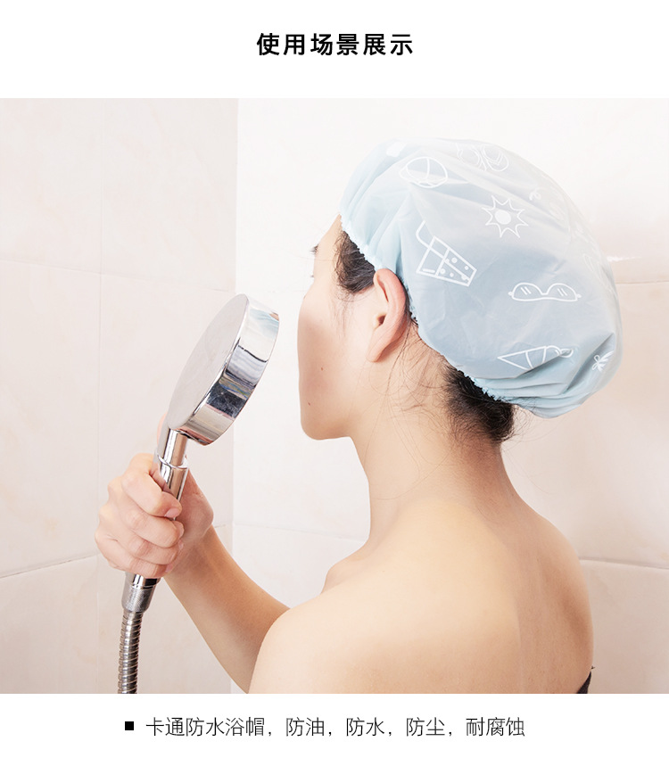 thickened bathroom waterproof shower cap ladies waterproof shower cap environmental protection shampoo cap lampblack cap thickened bathroom waterproof shower cap ladies waterproof shower cap environmental protection shampoo cap lampblack cap