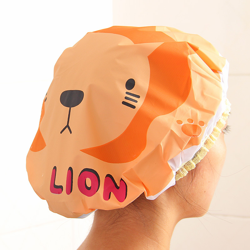 Cute Cartoon Bath Shower Cap Japanese Waterproof Shower Cap Shampoo Cap Coking Caps