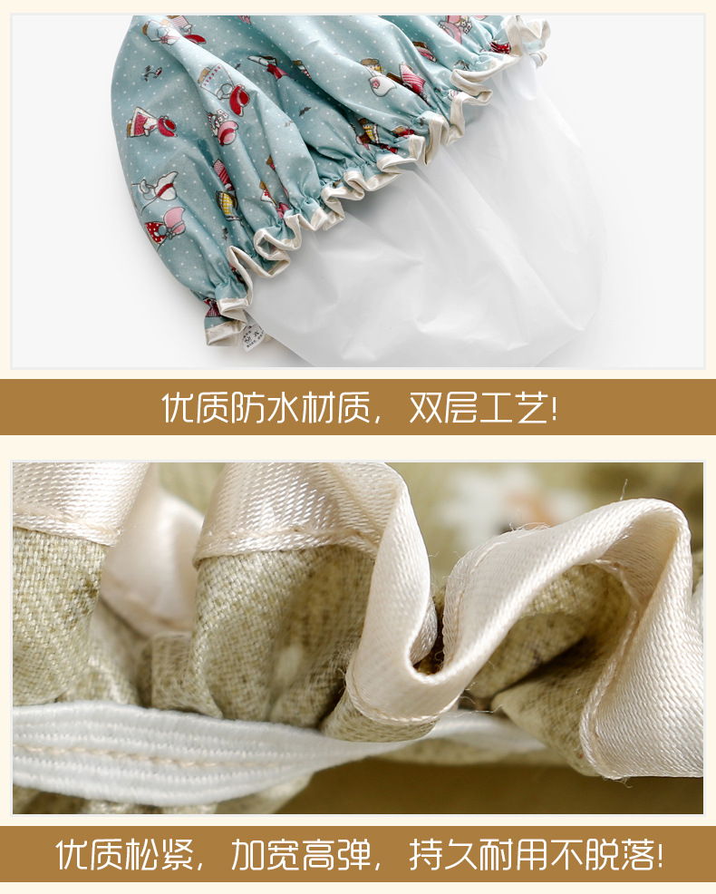 Manufacturers wholesale Korean version of rural women adult waterproof bath cap kitchen lampblack cap shampoo bath cap Manufacturers wholesale Korean version of rural women adult waterproof bath cap kitchen lampblack cap shampoo bath cap