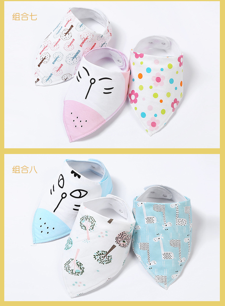 Summer thin baby triangle towel baby triangle saliva towel bib bib spot wholesale