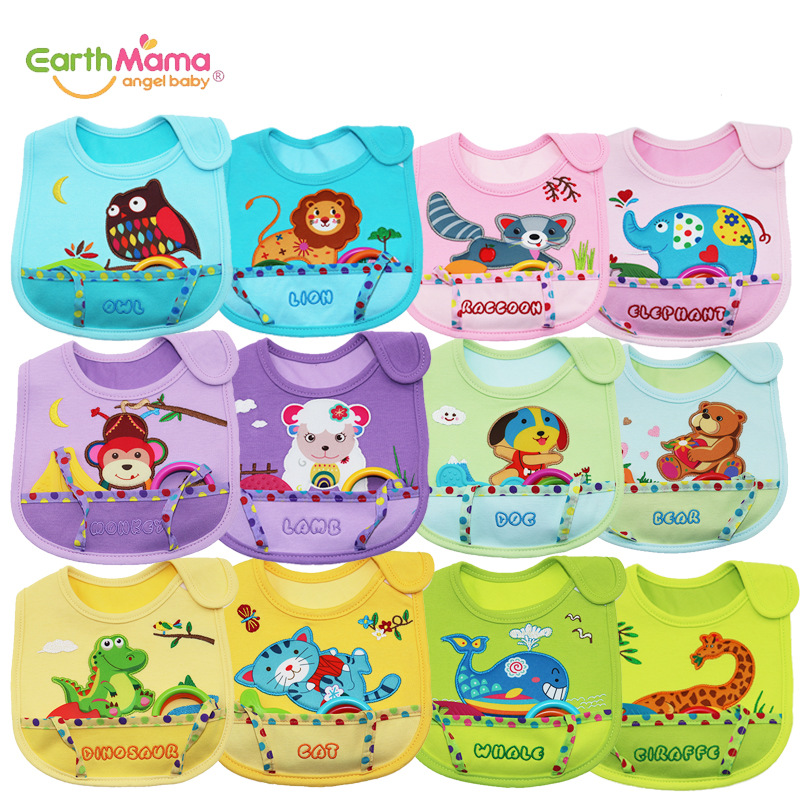 Baby Three-Dimensional Animal Bib Infant Food Supplement Feeding Refined Cotton Saliva Towel Twelve Model 1-3 Years Old