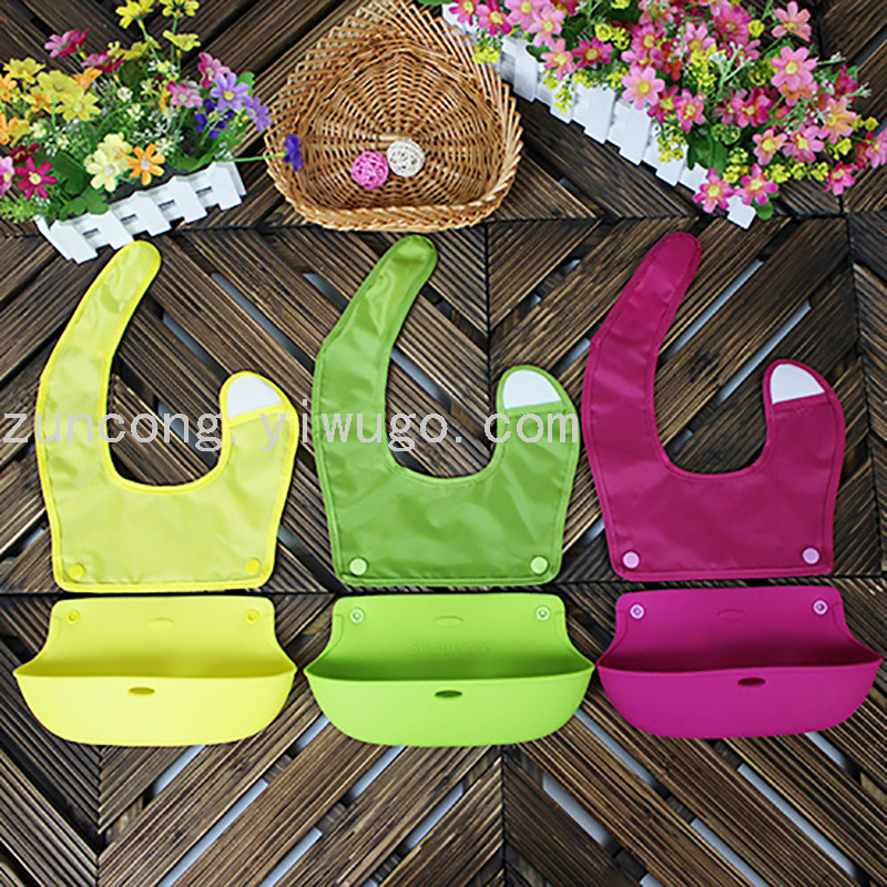 Foreign Trade OEM Customized Baby Bib Eating Pinny Baby Bib Waterproof Three-Dimensional Newborn Silicone Saliva Towel