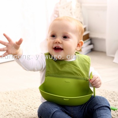 Foreign Trade OEM Customized Baby Bib Eating Pinny Baby Bib Waterproof Three-Dimensional Newborn Silicone Saliva Towel