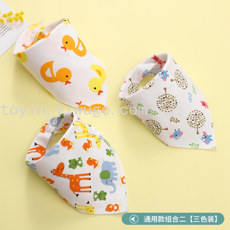 Western Style Children's Saliva Towel Newborn Cotton Handsome Baby Girl Waterproof Korean Style Triangular Binder Western Style Children's Saliva Towel Newborn Cotton Handsome Baby Girl Waterproof Korean Style Triangular Binder