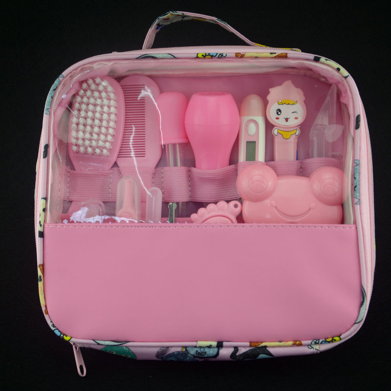 Baby Care Supplies Nasal Aspirator Feed Medication Utensil 13-Piece Cartoon Cloth Bag Kit Baby Nail Clippers Baby Care Supplies Nasal Aspirator Feed Medication Utensil 13-Piece Cartoon Cloth Bag Kit Baby Nail Clippers