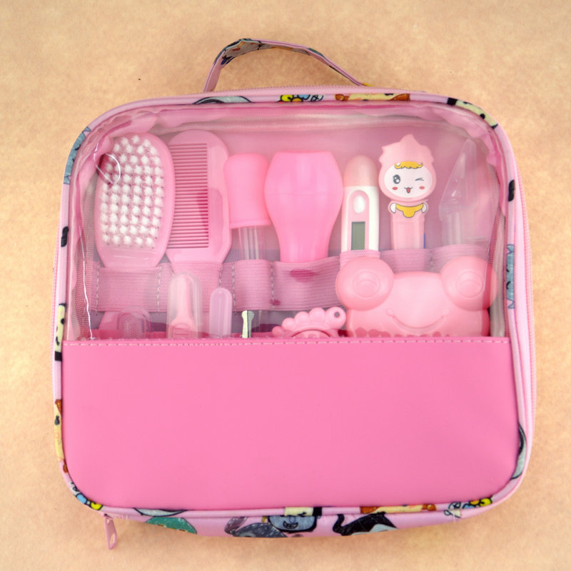 Baby Care Supplies Nasal Aspirator Feed Medication Utensil 13-Piece Cartoon Cloth Bag Kit Baby Nail Clippers Baby Care Supplies Nasal Aspirator Feed Medication Utensil 13-Piece Cartoon Cloth Bag Kit Baby Nail Clippers