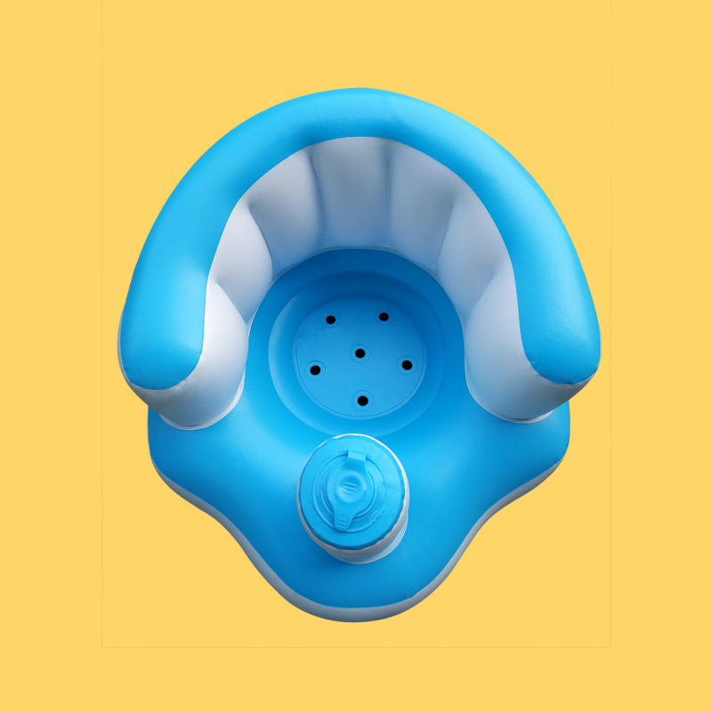 Powder and white baby inflatable sofa baby learn to sit chair child chair dining chair will carry bath stool PVC toys Powder and white baby inflatable sofa baby learn to sit chair child chair dining chair will carry bath stool PVC toys