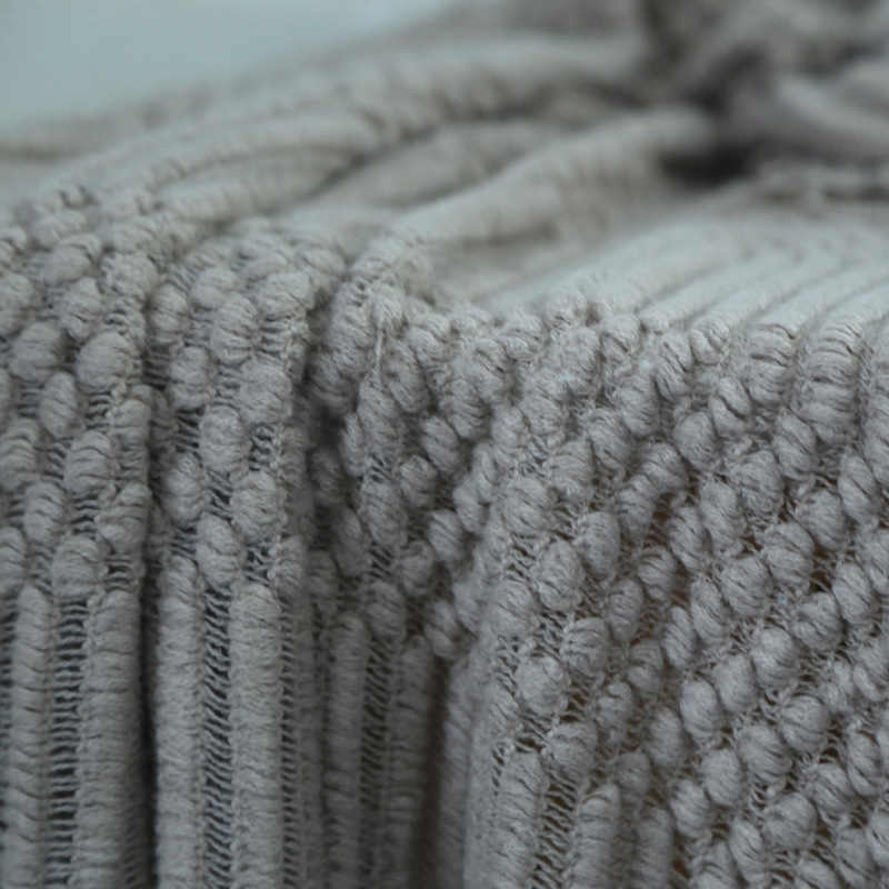Nordic Solid Color Bubble Wool Blanket Nap Blanket Air Conditioning Blanket Sofa Cover Bed Blanket Spring   Baby Blanket