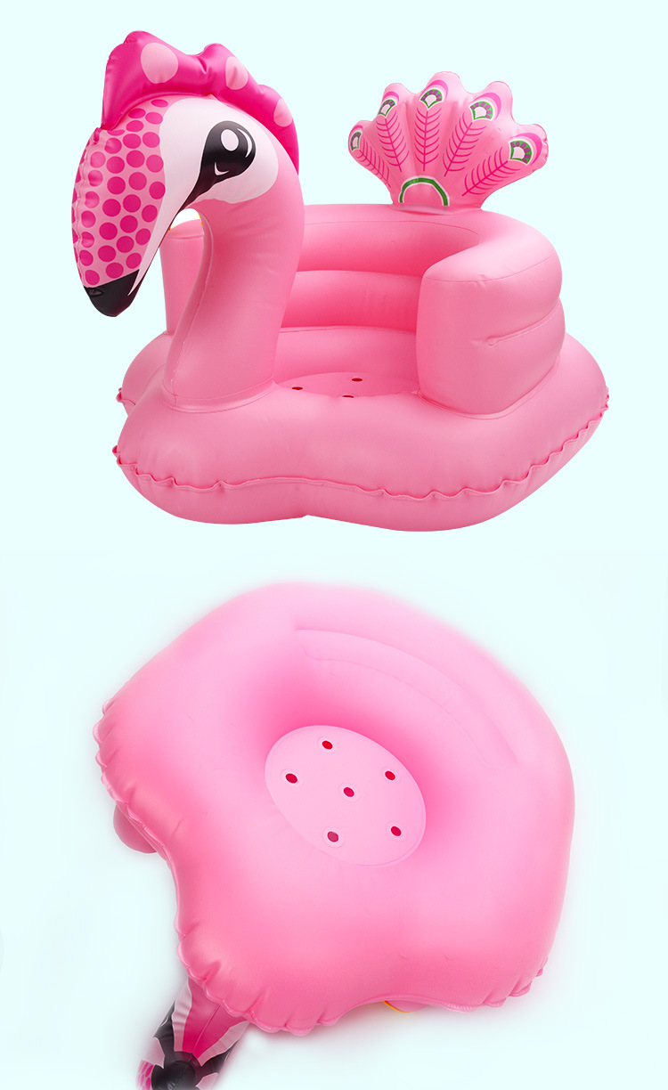 Pink basic inflatable sofa baby learn to sit chair eat chair bath stool inflatable toys