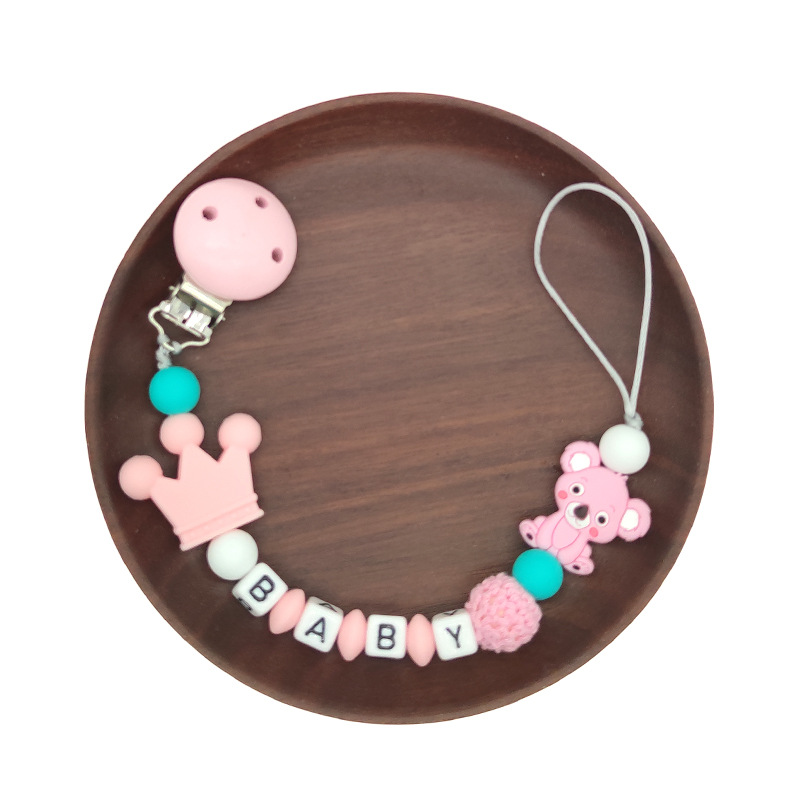 INS Hot Sale Silicone Nipple Chain Baby Products Drop-Preventing Chain Molar Chain Amazon Pacifier Clip
