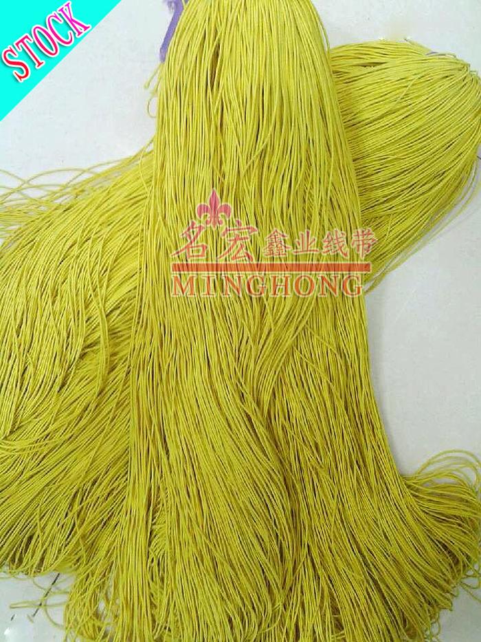 Bright yellow 0.12CM elastic ropes imported elastic string gloves accessories factory direct Bright yellow 0.12CM elastic ropes imported elastic string gloves accessories factory direct