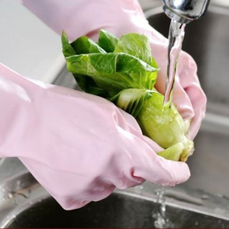 Kitchen Gloves Imported from Japan Household Cleaning Gloves Thin PVC Resin Dishwashing Gloves