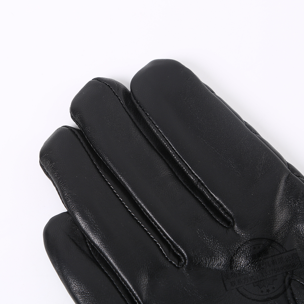 Tiger King New Men&#039;s Plaid Imported Sheepskin Autumn and Winter Warm Leather Gloves Outdoor Riding Motorcycle