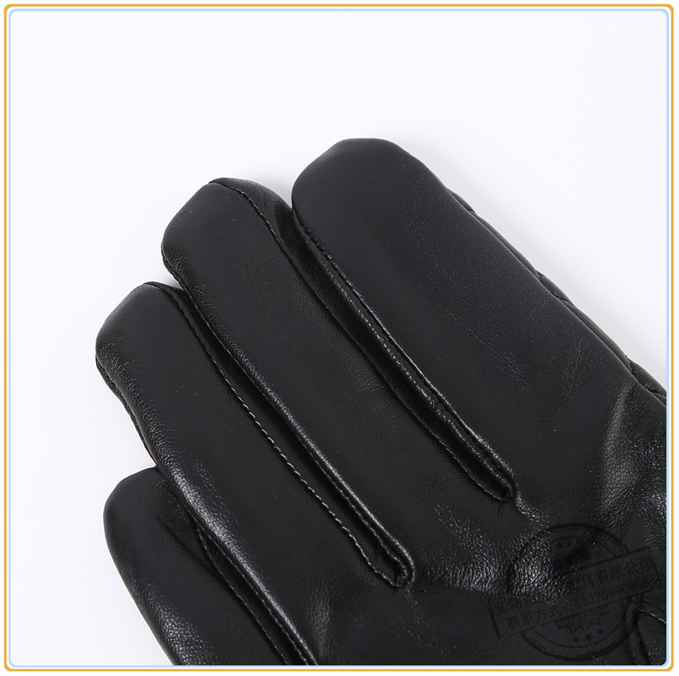 Tiger King New Men's Plaid Imported Sheepskin Autumn and Winter Warm Leather Gloves Outdoor Riding Motorcycle