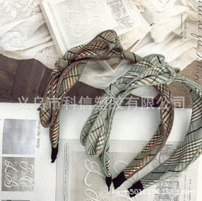 South Korea Imported Ribbon Curved Small Plaid Handmade DIY Hair Bow Accessories Materials Shoe Ornament Hat