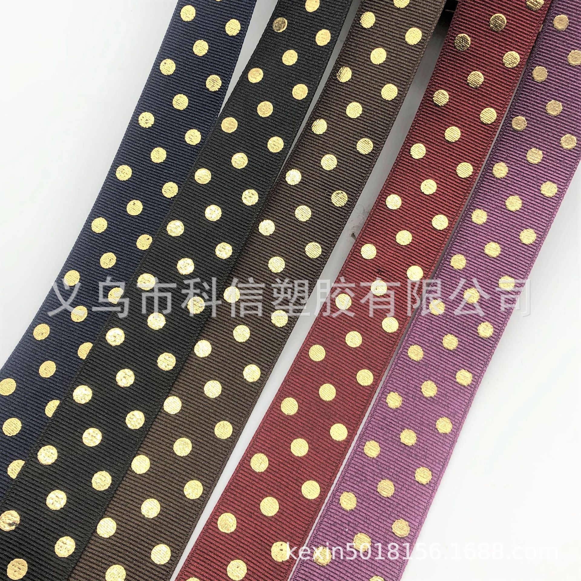 South Korea Imported Ribbon Bronzing Dot Ribbed Band Handmade DIY Bow Hair Accessories Hat Clothing Accessories South Korea Imported Ribbon Bronzing Dot Ribbed Band Handmade DIY Bow Hair Accessories Hat Clothing Accessories