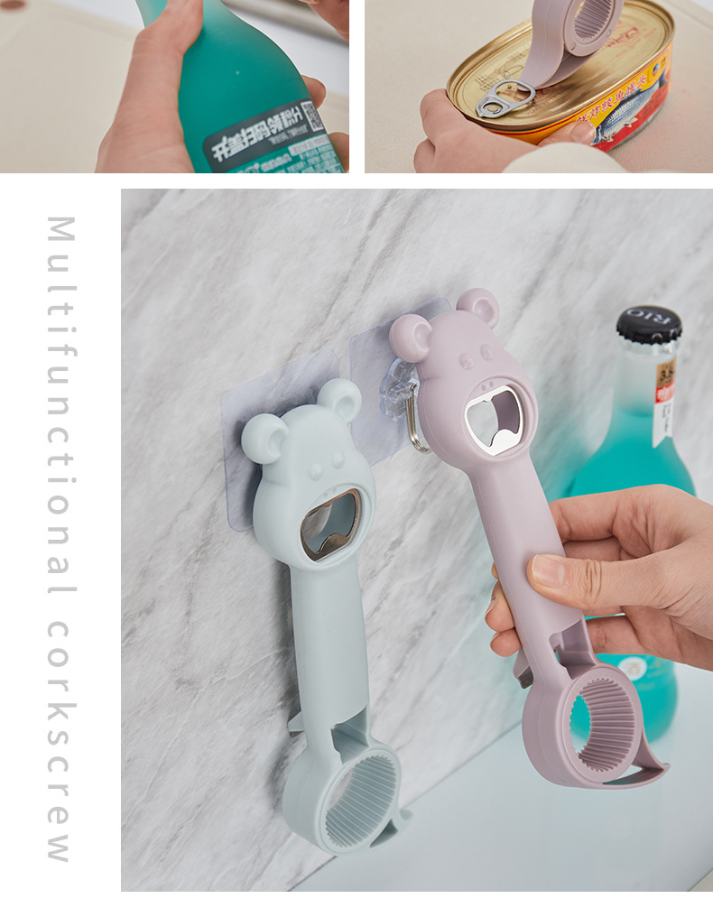 Household Four-in-One Can Can Openers Kitchen Tools Creative Drink Lid Opener Multi-Purpose Beer Bottle Opener Household Four-in-One Can Can Openers Kitchen Tools Creative Drink Lid Opener Multi-Purpose Beer Bottle Opener