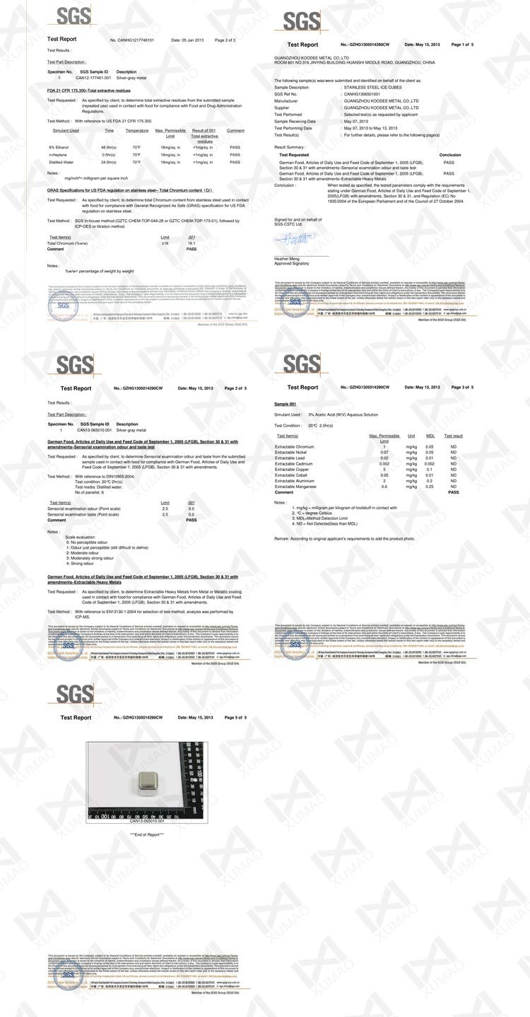304 Stainless Steel Ice Cube Quick-Freeze Ice Particle Metal Ice Grain Coffee Drink Whiskey Barware Creative Utensils