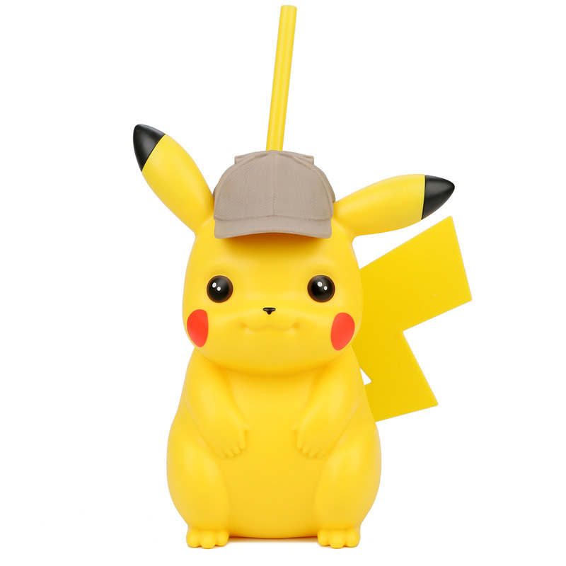 Genuine Studio Detective Pikachu Cup with Straw Shaped Cup Drink Cup Popcorn Bucket Movie Surrounding Crossbody Bag