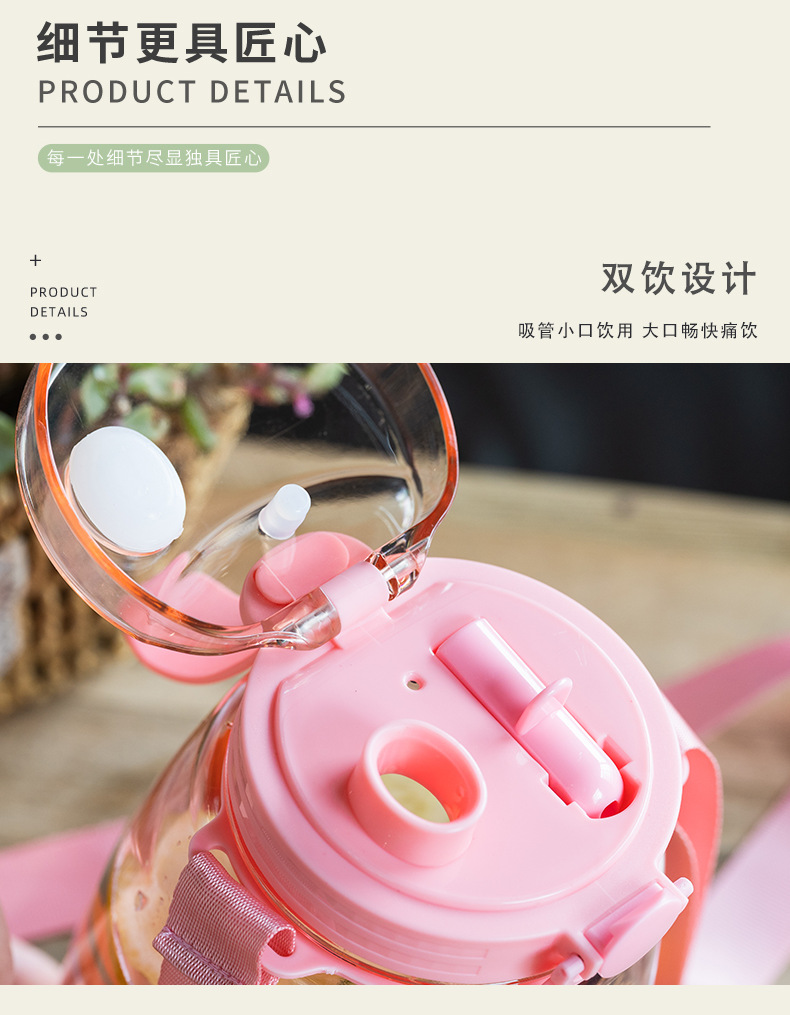 Cup Male and Female Cute Internet Sensation Straw LargeCapacity Water Cup Double Drink Lu Ke Burning Same Fresh Kettle Cup Male and Female Cute Internet Sensation Straw LargeCapacity Water Cup Double Drink Lu Ke Burning Same Fresh Kettle