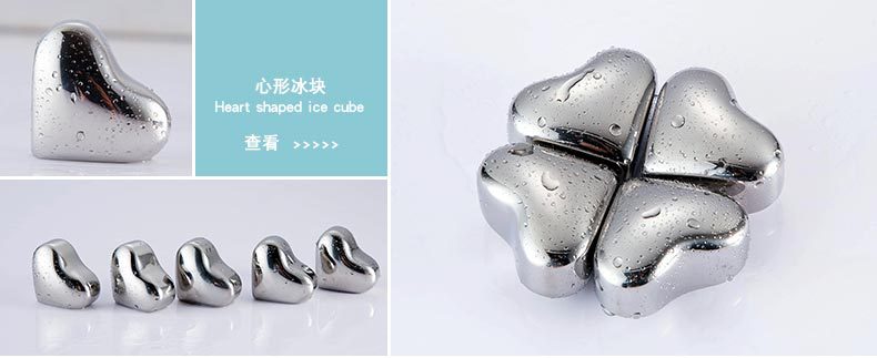 304 Stainless Steel Ice Cube Quick-Frozen Ice Grain Metal Ice Grain Coffee Drink Whisky Bar Wine Creative Supplies