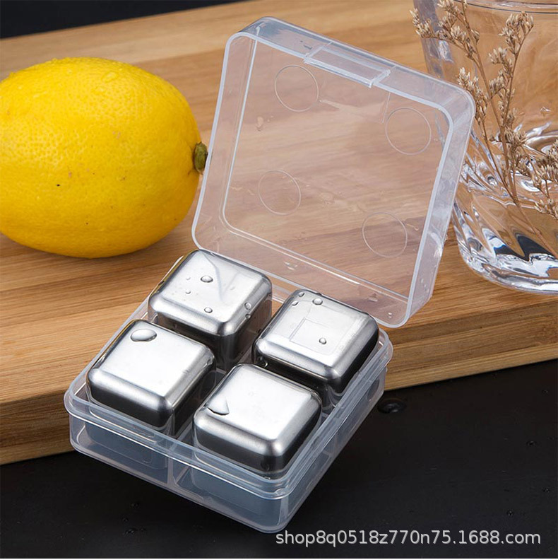 304 Stainless Steel Ice Cube Quick-Frozen Ice Grain Metal Ice Grain Coffee Drink Whisky Bar Wine Creative Supplies