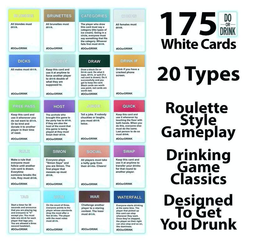Do Or Drink-Do Or Drink in English-Party Game Card University Beat That Game Card Do Or Drink-Do Or Drink in English-Party Game Card University Beat That Game Card