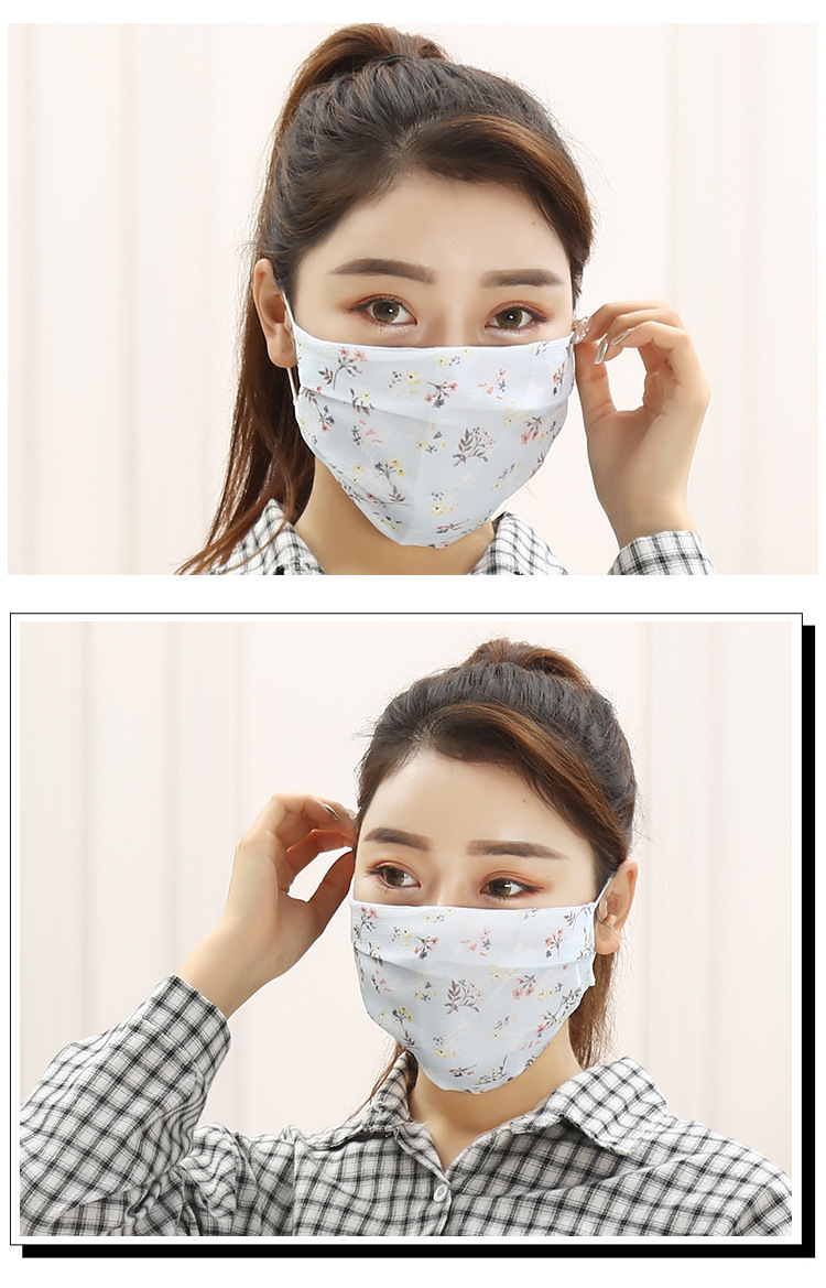 Women's Silk Sunscreen Mask Breathable Anti-Haze Anti-PM Mask Factory Wholesale