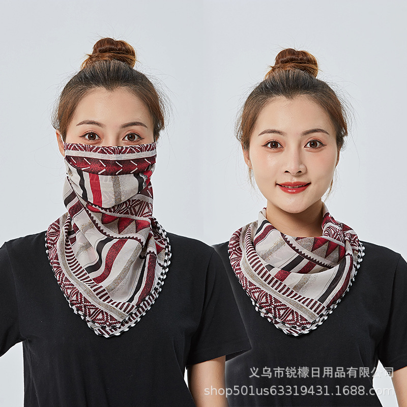 New summer Chiffon Silk Scarf Nighttime mask outdoor cycling UV mask neck breathable Sunshade mask New summer Chiffon Silk Scarf Nighttime mask outdoor cycling UV mask neck breathable Sunshade mask