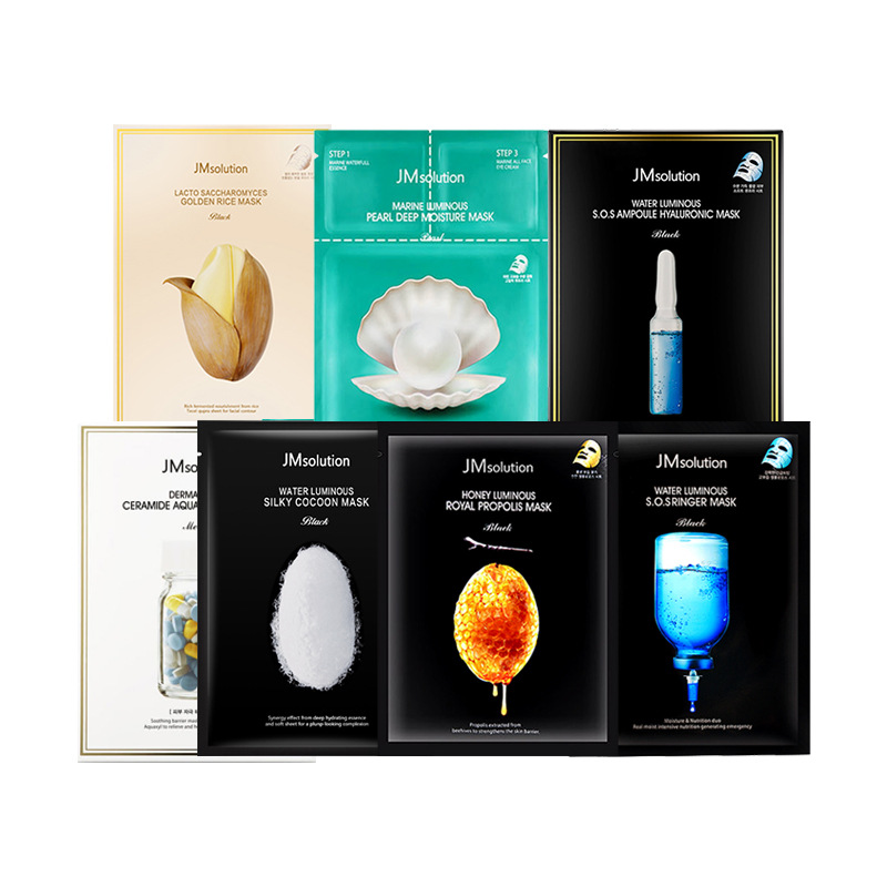 Korean Jmsolution Honey Luminous Silk Mask JM Marine Pearl Trilogy First Aid Moisturizing Hydrating