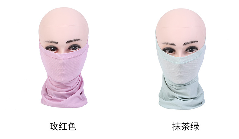 Summer Mesh Ice Silk Scarf Mask Outdoor Riding Sun Protection Ice Cool Scarf Multi-Functional Magic Headband Wholesale