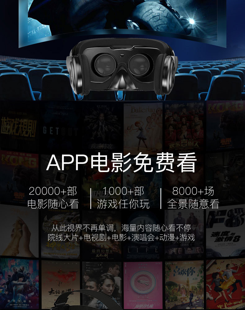 G300 Smart VR Glasses 3D Virtual Reality Headset Audio and Video Integrated Game Machine Buy + Shopping