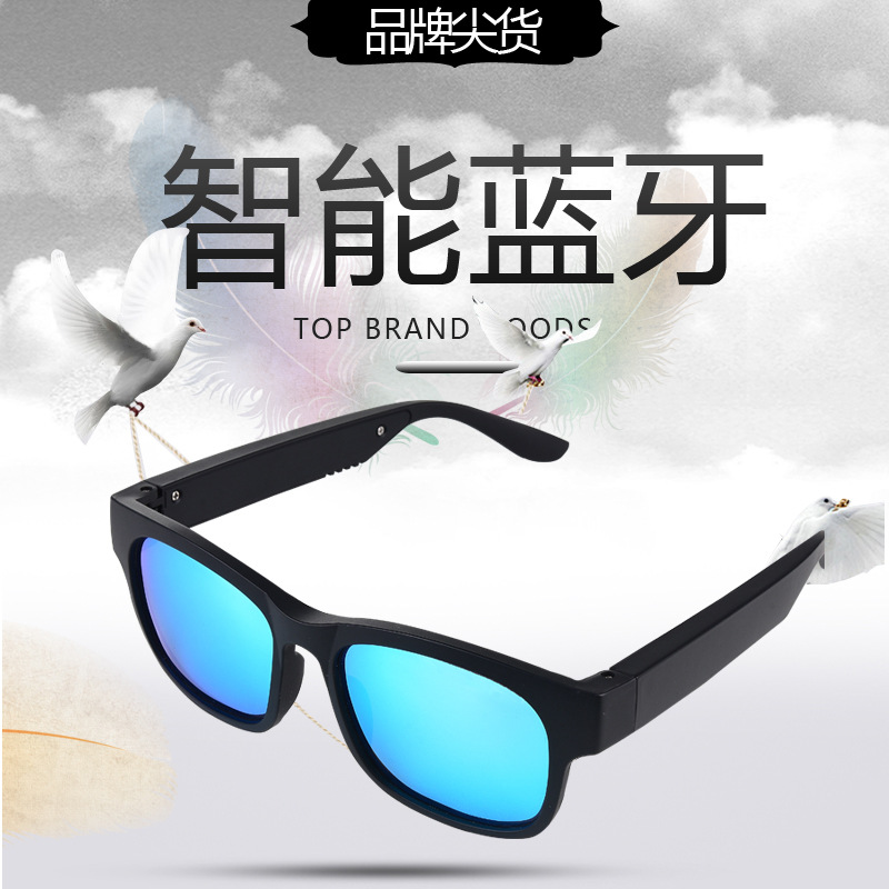 Cross-Border Smart Bluetooth Glasses Headset Bluetooth 5.0 Stereo Bluetooth Outdoor Sunglasses External Speaker IP4