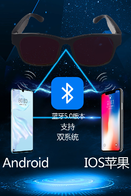 Cross-Border Smart Bluetooth Glasses Headset Bluetooth 5.0 Stereo Bluetooth Outdoor Sunglasses External Speaker IP4 Cross-Border Smart Bluetooth Glasses Headset Bluetooth 5.0 Stereo Bluetooth Outdoor Sunglasses External Speaker IP4