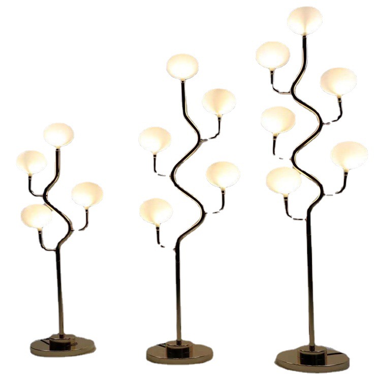 New Wedding Iron Electroplating Curved Shape 6 Head the Best of Youth Road Lead Lamp Decoration Ornaments