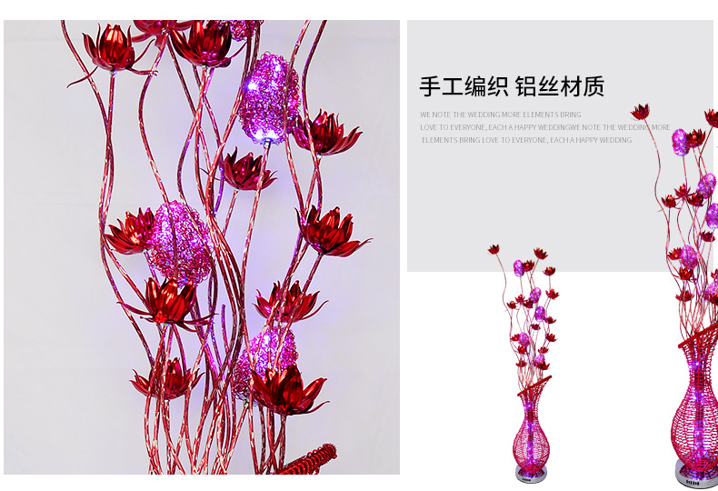 Led Red Floor Lamp Wedding Road Lead Aluminum Steel Artisan Vase Creative Living Room Decoration Nordic Style Led Red Floor Lamp Wedding Road Lead Aluminum Steel Artisan Vase Creative Living Room Decoration Nordic Style