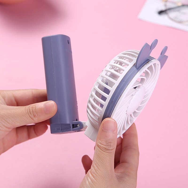 Portable Fan Summer USB Mini Folding Portable Electric Fan Desktop Cartoon Student Pocket Small Fan