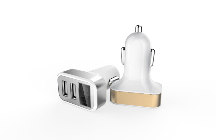 Car Charger Dual USB voltage display car charging electronic products Fast Charger 2.1A Car Charger Dual USB voltage display car charging electronic products Fast Charger 2.1A