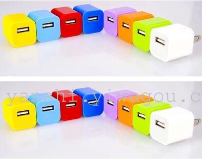Small green apple color charger head wholesale phone USB universal charger 1000 mAh Small green apple color charger head wholesale phone USB universal charger 1000 mAh