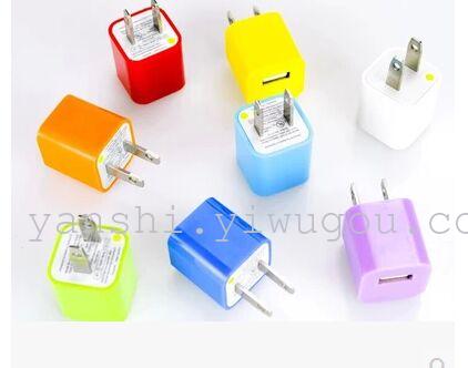 Small green apple color charger head wholesale phone USB universal charger 1000 mAh Small green apple color charger head wholesale phone USB universal charger 1000 mAh