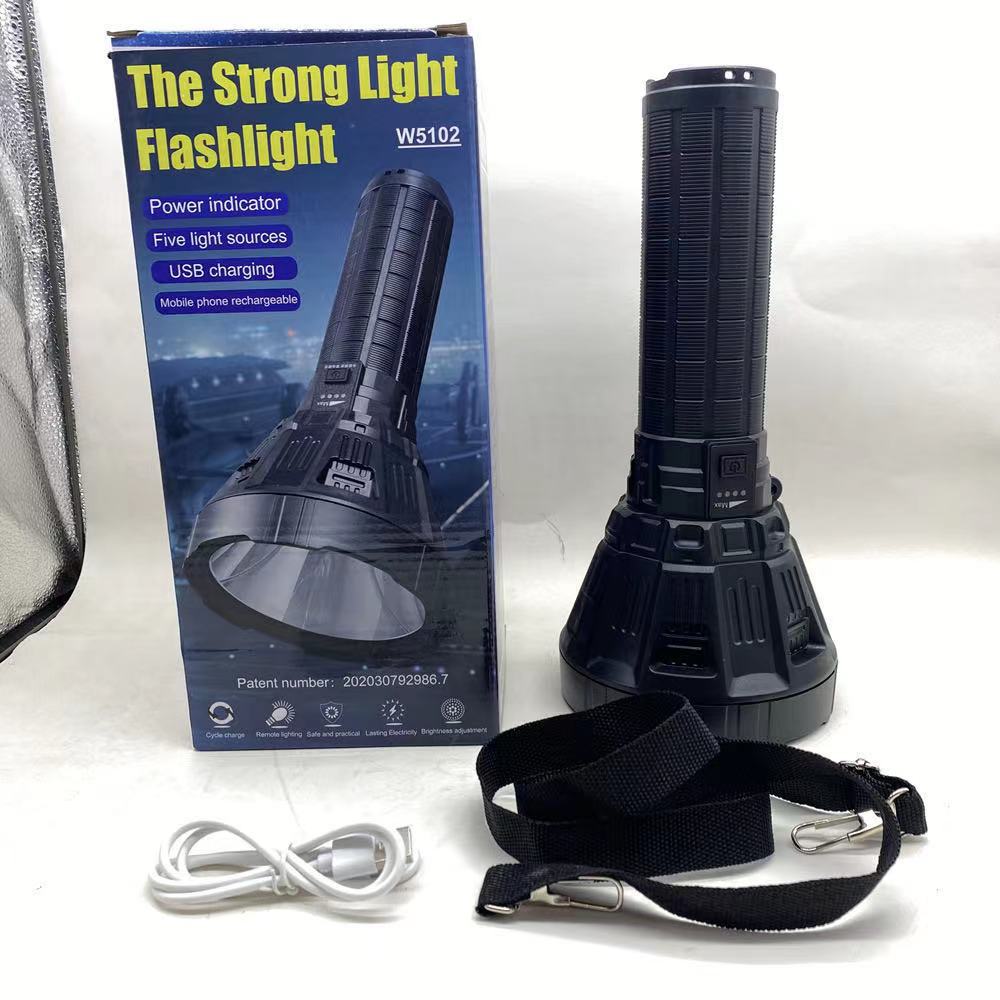 Torch 50W Emergency Engineering Portable Lamp Long Shot P70 Torch with Power Display