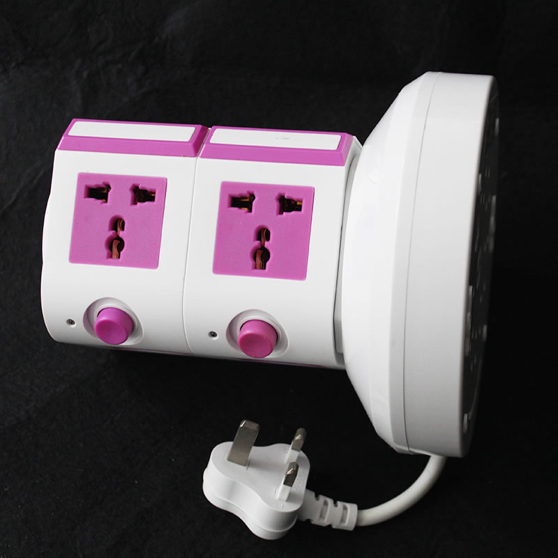 Red 2usb Two-Layer British Plugs Socket Power Strip Power Strip Patch Board Patch Board