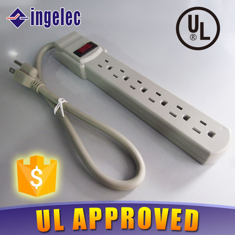 6-Position American Grounding Socket with Switch Power Strip Power Strip Patch Board Patch Board