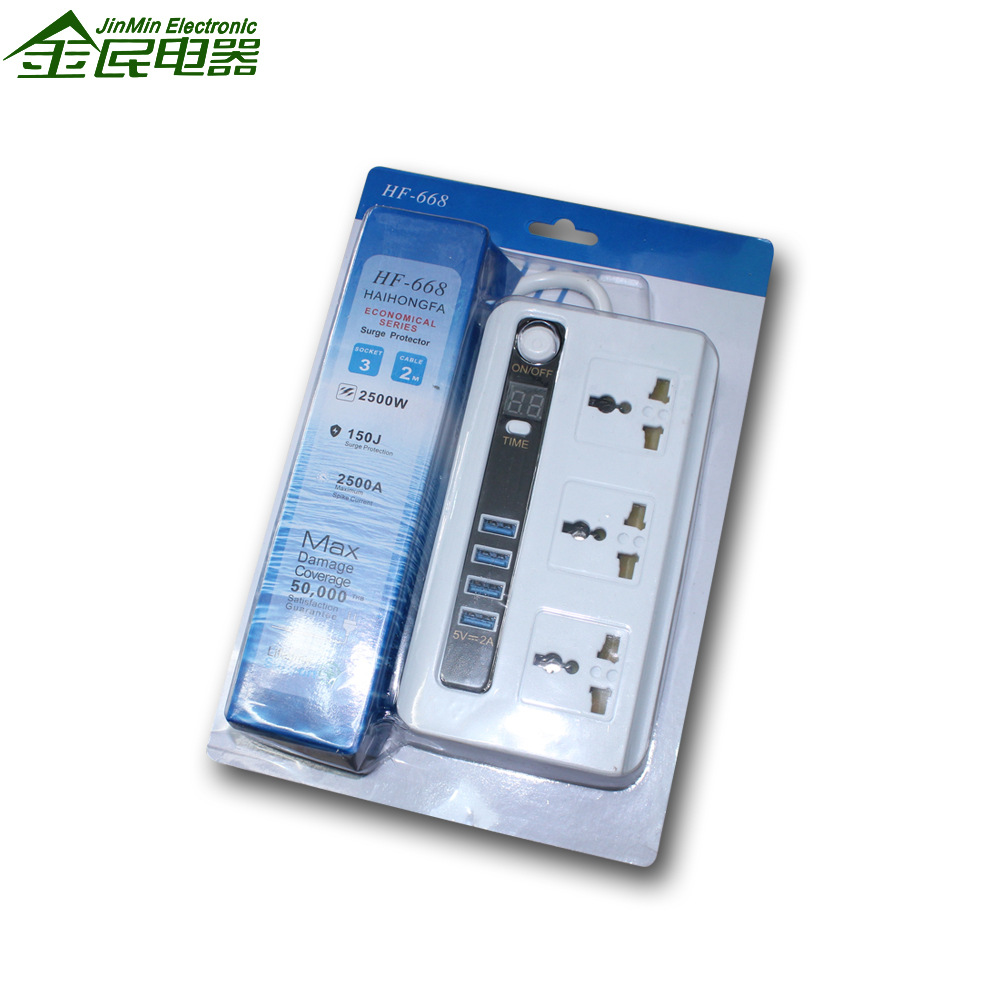 British Standard Power Strip Four-Position Patch Board with Switch Power Strip Connector Socket Patch Board 194