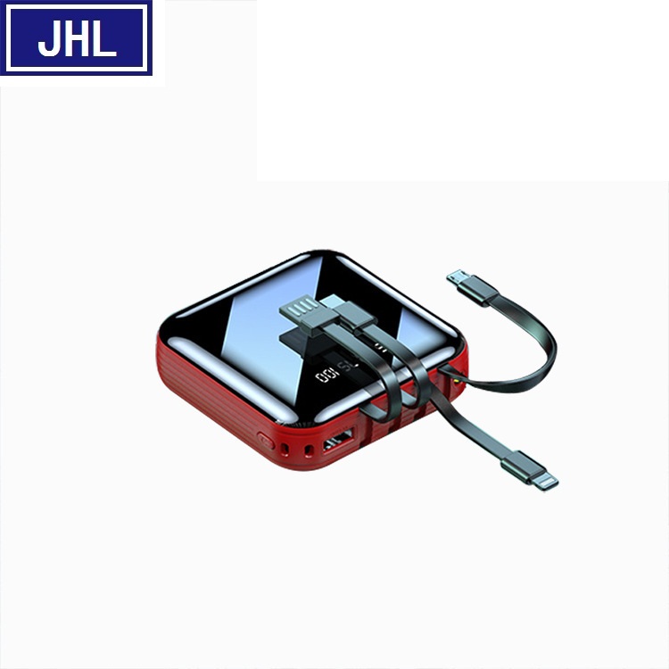 Self-Wired Mobile Power 10000 MA Mini Portable Mobile Phone Power Bank Custom Gift Logo