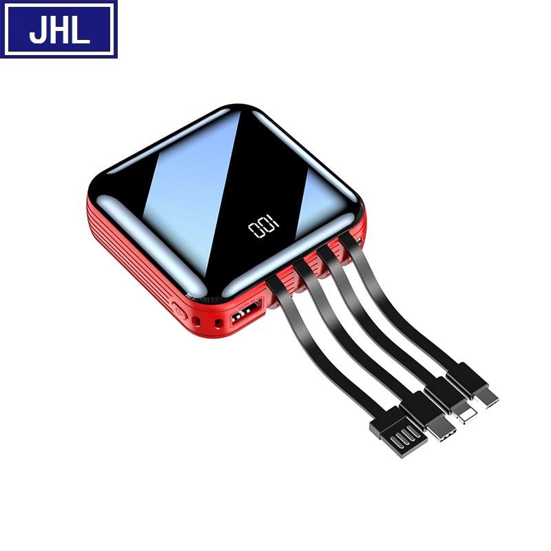 Self-Wired Mobile Power 10000 MA Mini Portable Mobile Phone Power Bank Custom Gift Logo