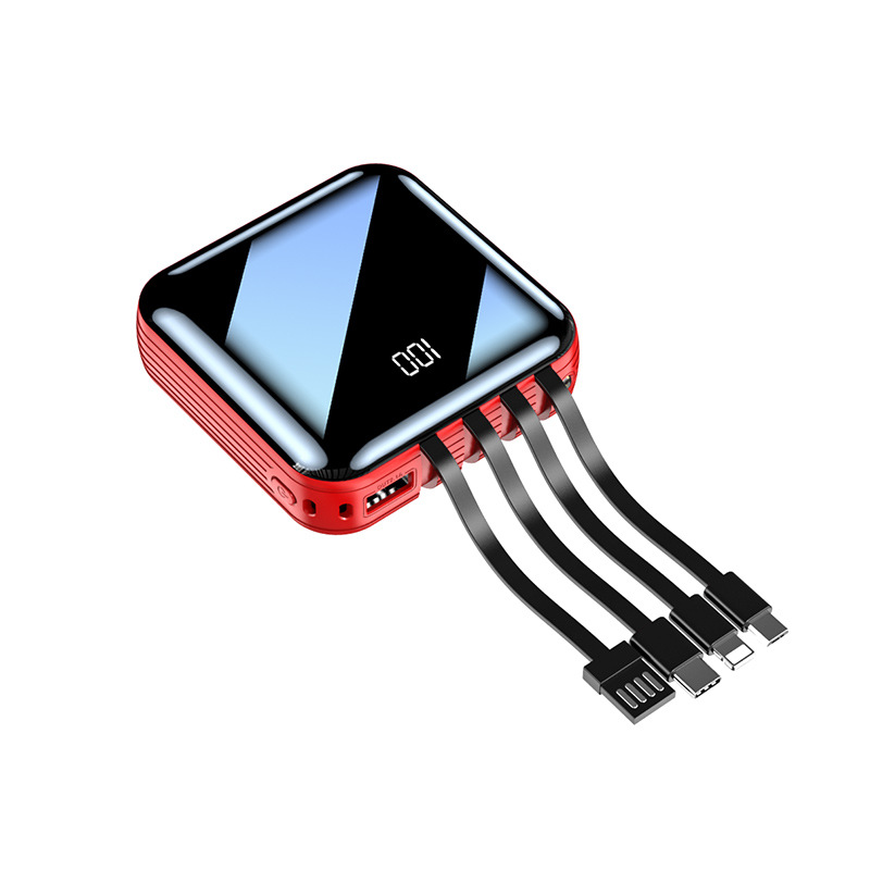 Self-Wired Mobile Power 10000 MA Mini Portable Mobile Phone Power Bank Custom Gift Logo Self-Wired Mobile Power 10000 MA Mini Portable Mobile Phone Power Bank Custom Gift Logo