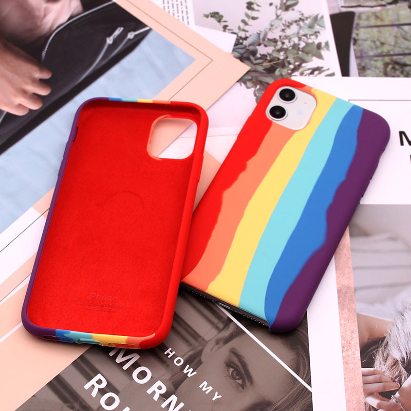 For Apple 11pro Max Mobile Phone Shell Liquid Rainbow Iphonexs XR Protective Case 7 Silicone Case 8Plus For Apple 11pro Max Mobile Phone Shell Liquid Rainbow Iphonexs XR Protective Case 7 Silicone Case 8Plus