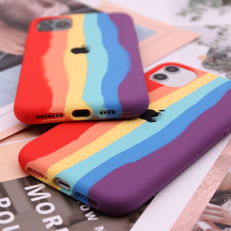 For Apple 11pro Max Mobile Phone Shell Liquid Rainbow Iphonexs XR Protective Case 7 Silicone Case 8Plus For Apple 11pro Max Mobile Phone Shell Liquid Rainbow Iphonexs XR Protective Case 7 Silicone Case 8Plus